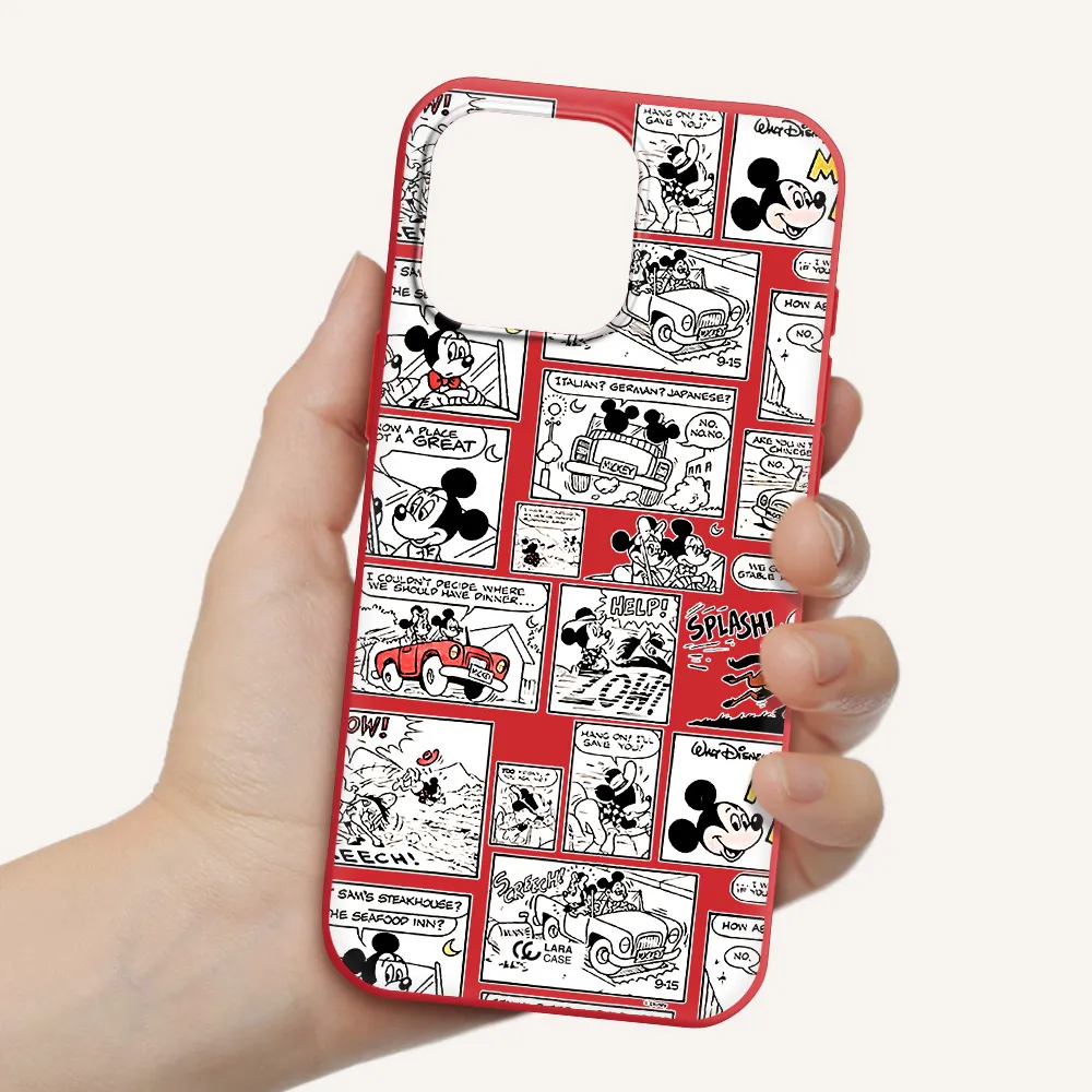 Mickey Mouse Comic Strip Apple Iphone 16 Pro Max Silicone Stone Case