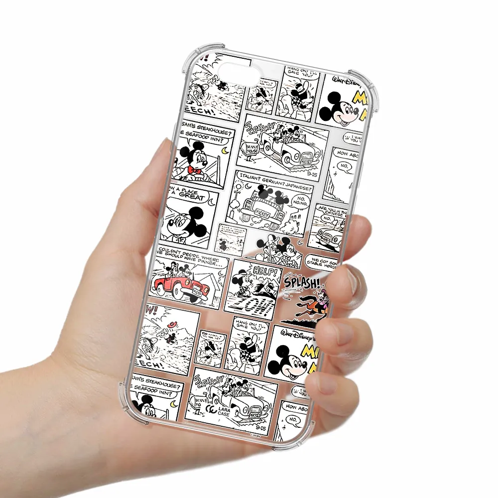 mickey mouse comic strip Apple iPhone 6 Clear PC Case