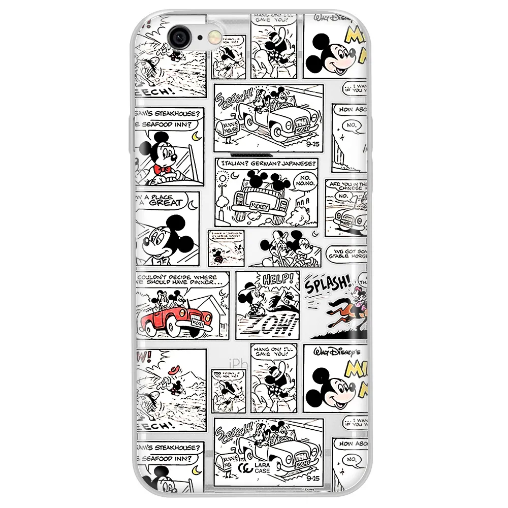 Mickey Mouse Comic Strip Apple Iphone 6 Clear Tpu Case