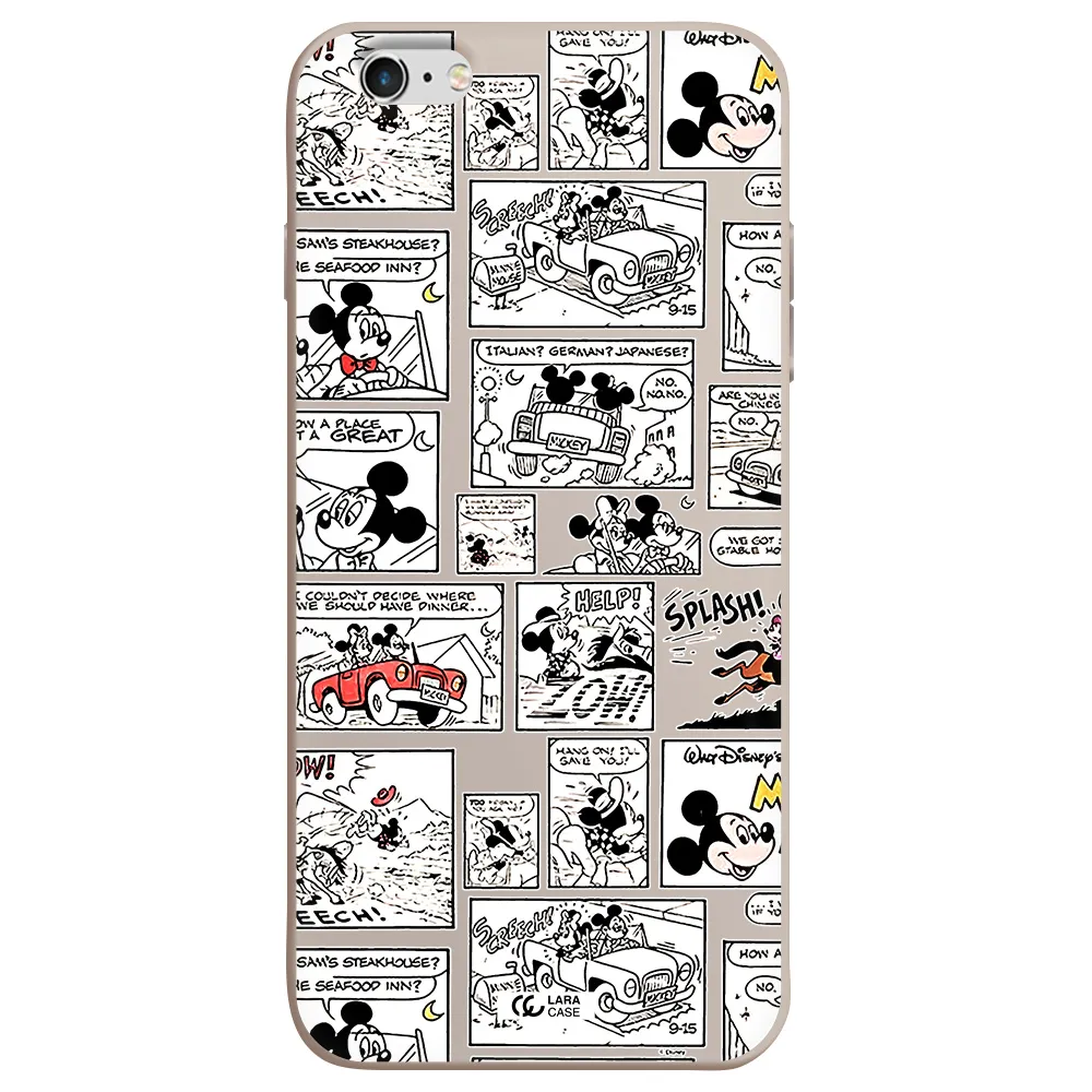 mickey mouse comic strip Apple iPhone 6 plus Silicone Stone Case