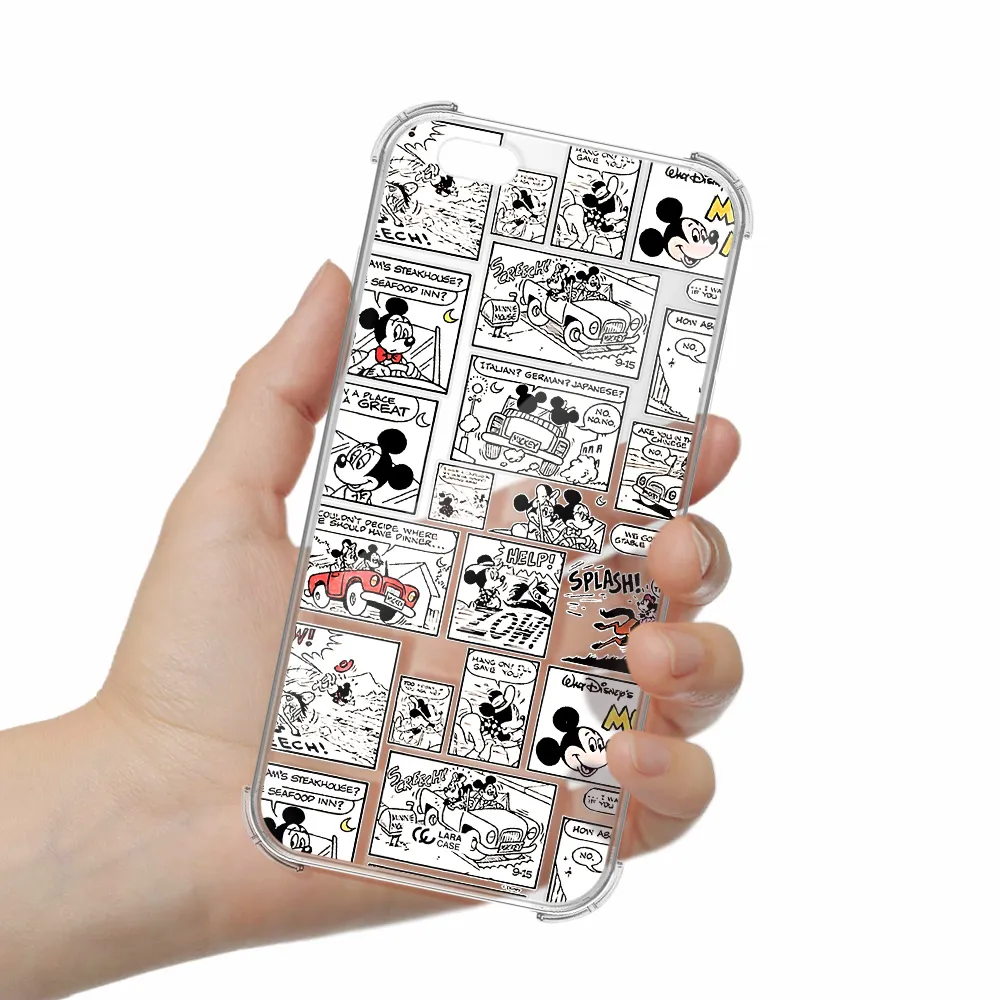 mickey mouse comic strip Apple iPhone 6 s plus Clear PC Case