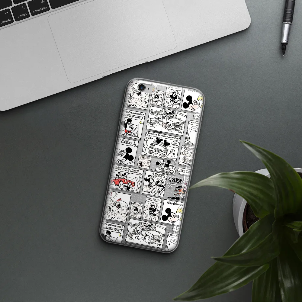 Mickey Mouse Comic Strip Apple Iphone 6 S Plus Clear Tpu Case