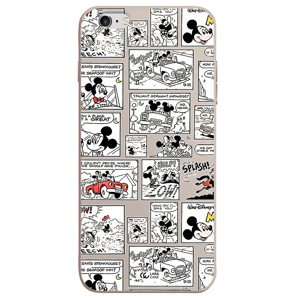 mickey mouse comic strip Apple iPhone 6 s plus Silicone Stone Case