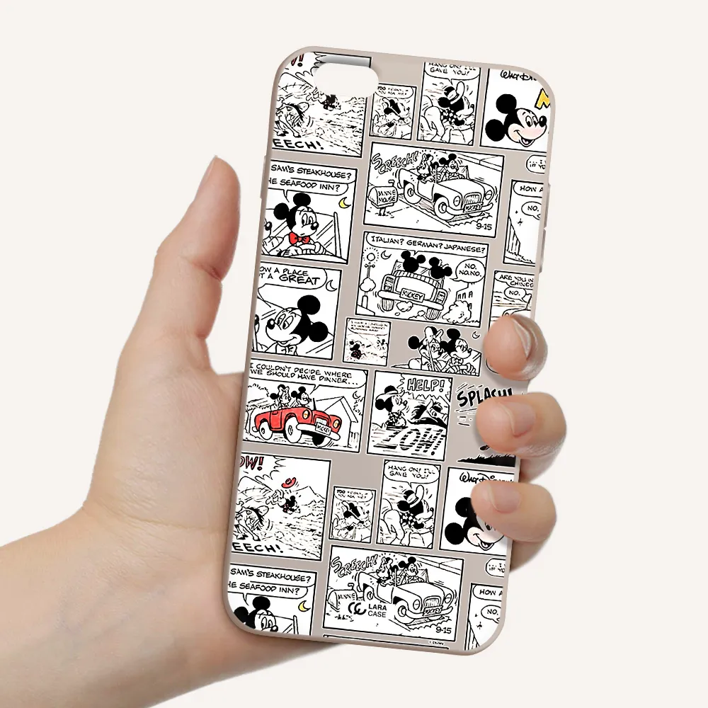 mickey mouse comic strip Apple iPhone 6S Silicone Stone Case
