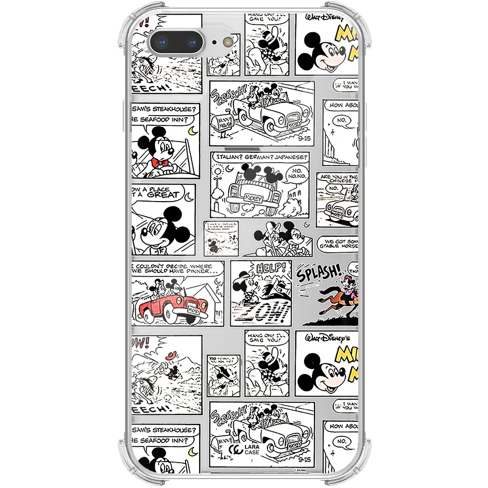 mickey mouse comic strip Apple iPhone 7 plus Clear PC Case