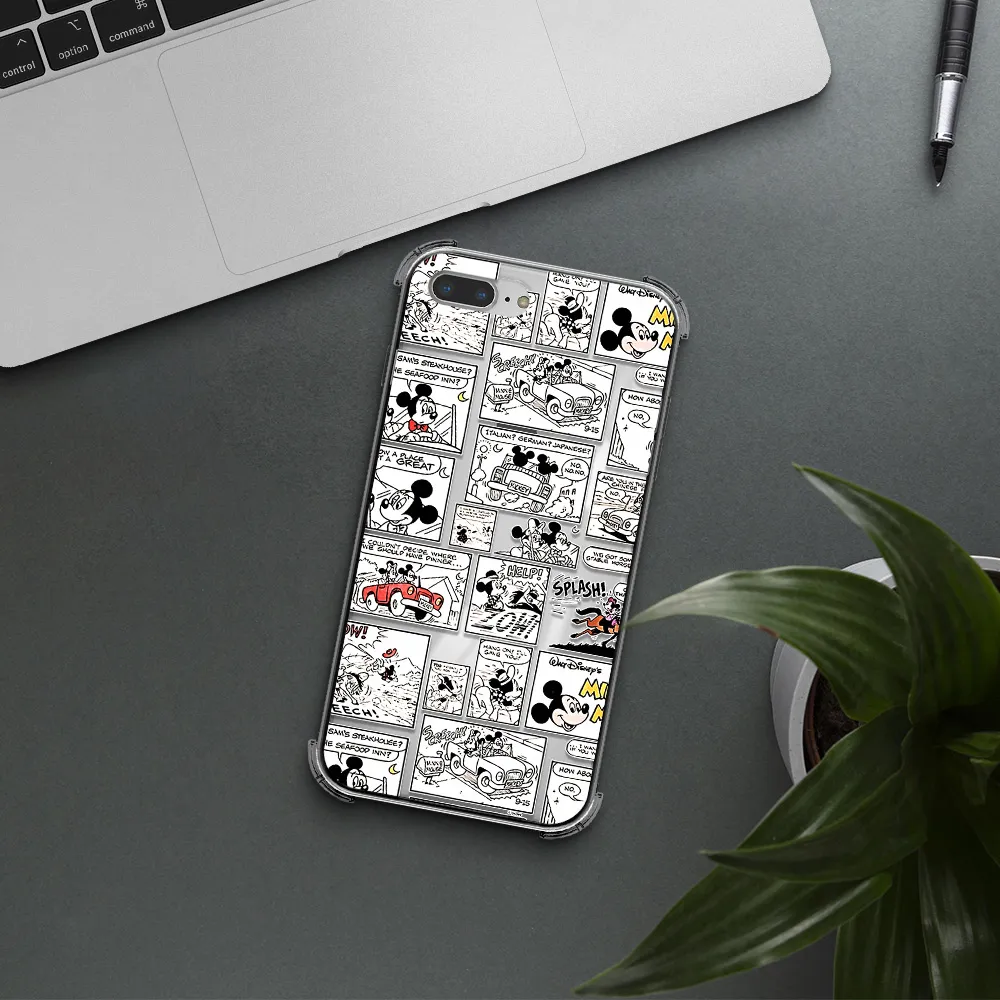 mickey mouse comic strip Apple iPhone 8 plus Clear PC Case