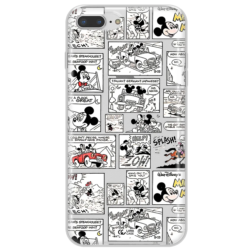 Mickey Mouse Comic Strip Apple Iphone 8 Plus Clear Tpu Case