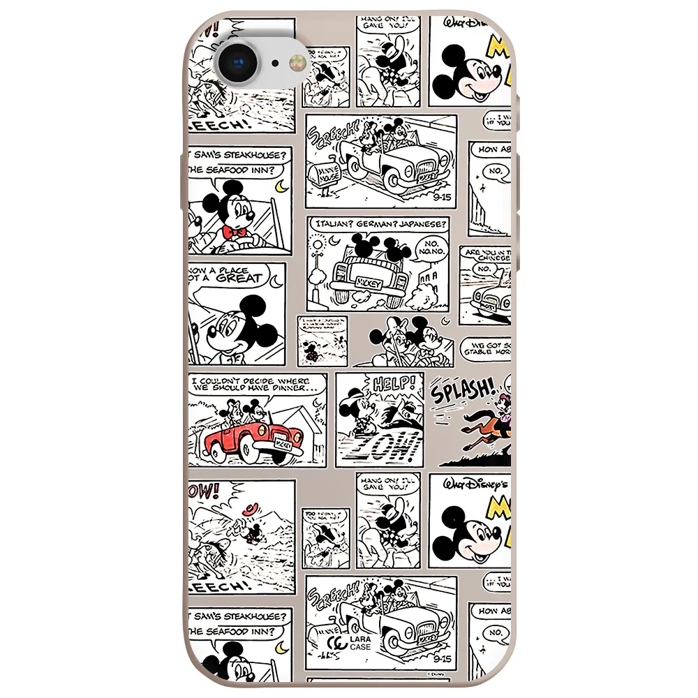 mickey mouse comic strip Apple iPhone se 2020 Silicone Stone Case
