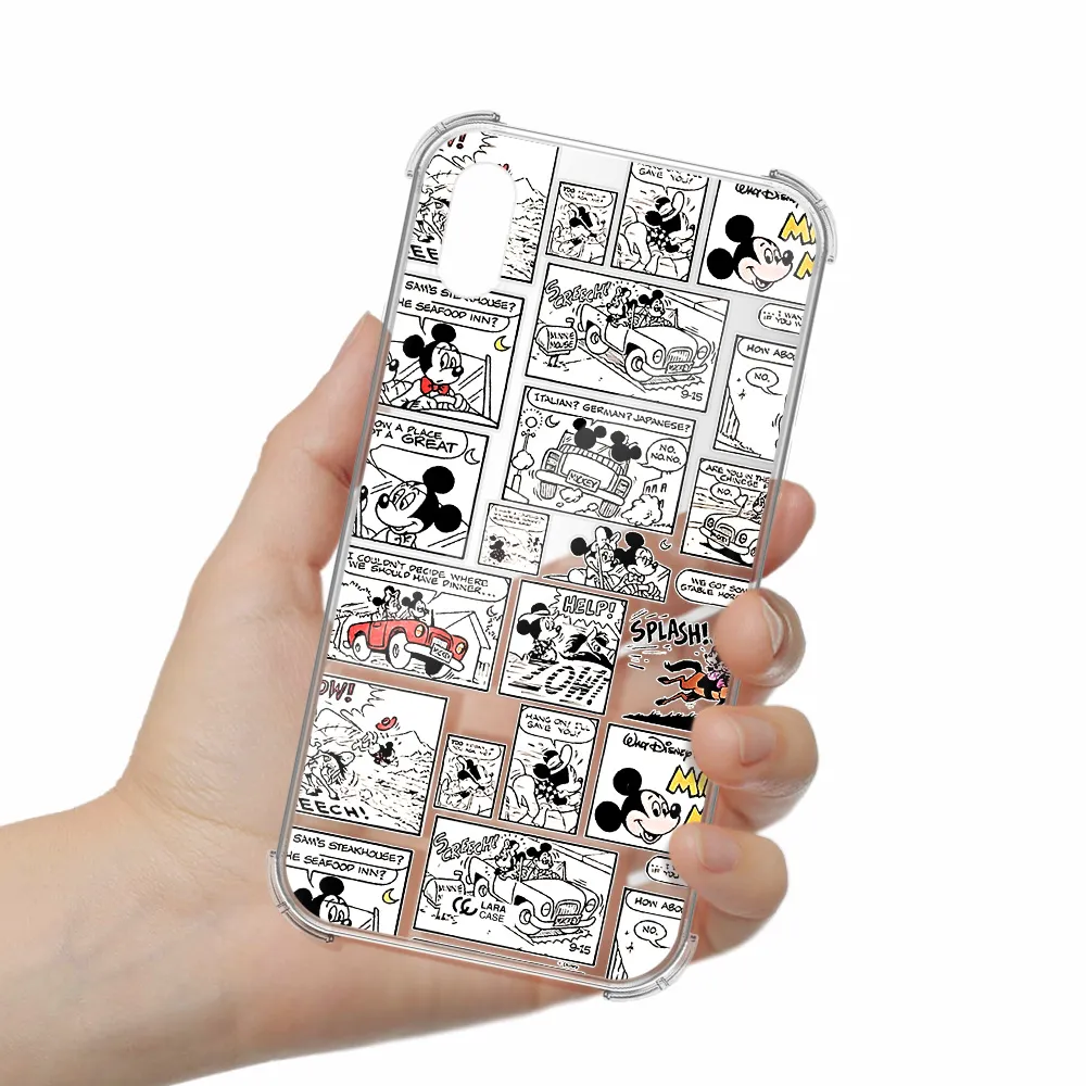 mickey mouse comic strip Apple iPhone X Clear PC Case