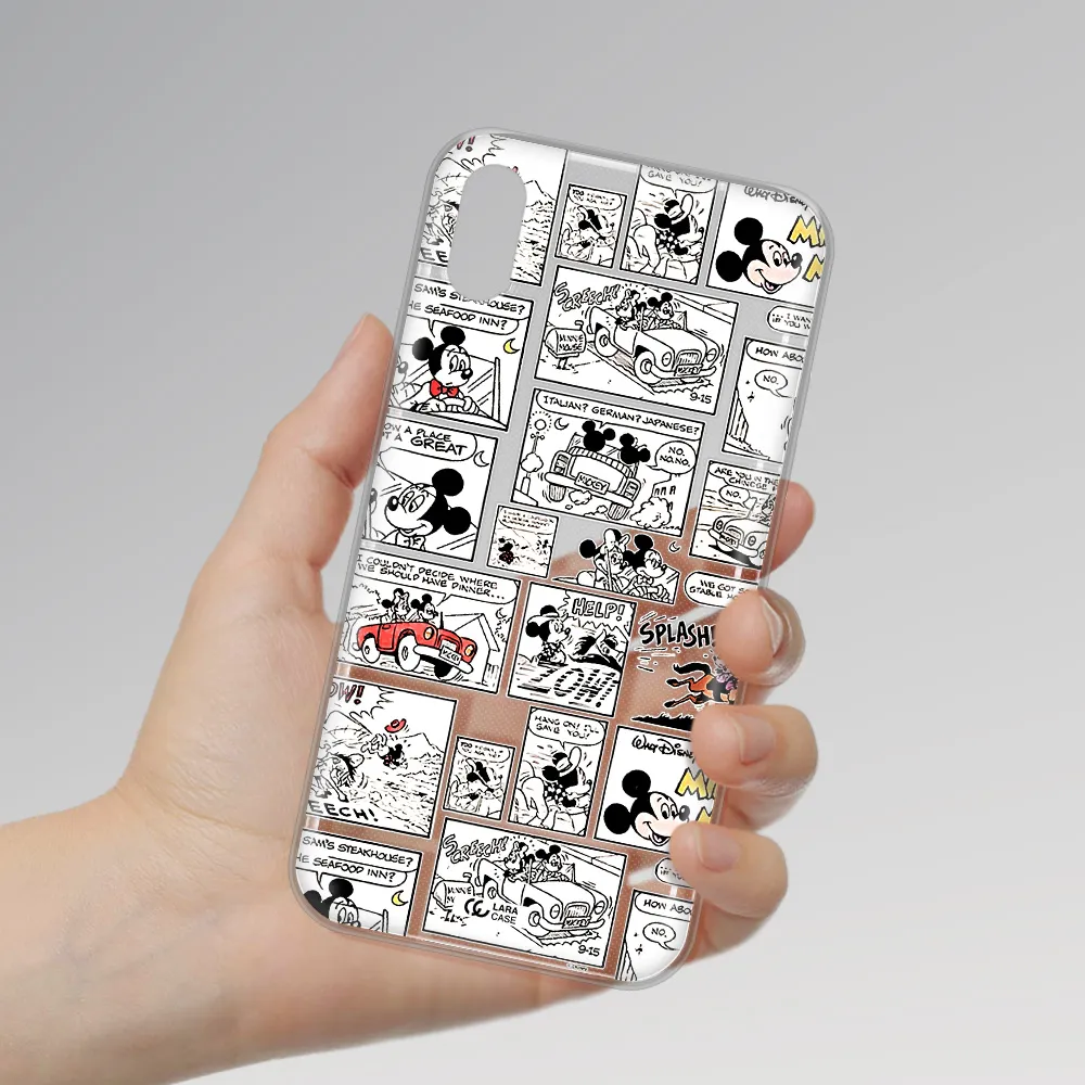 Mickey Mouse Comic Strip Apple Iphone Xs Clear Tpu Case