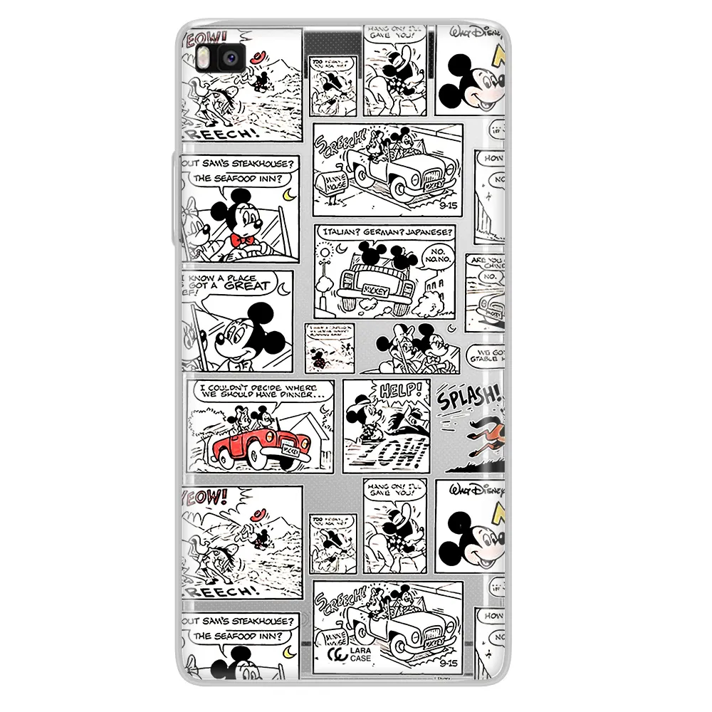 Mickey Mouse Comic Strip Huawei P8 Clear Tpu Case