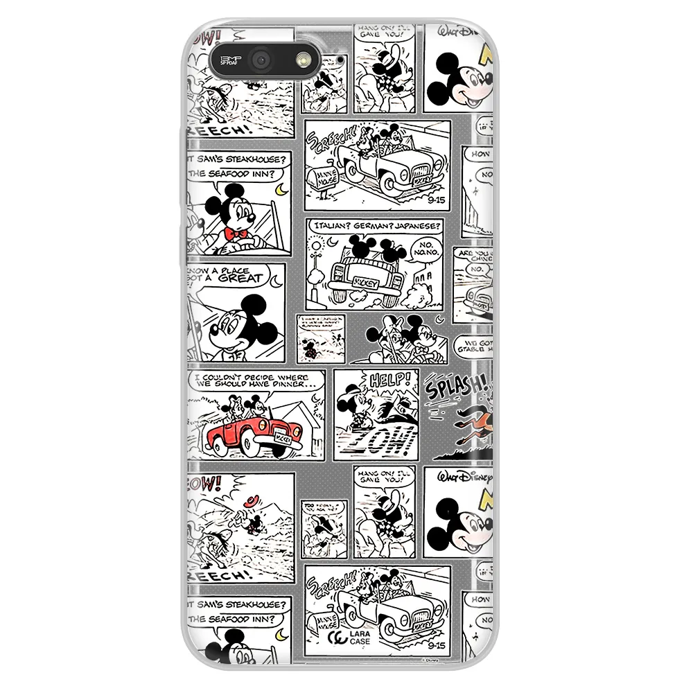 Mickey Mouse Comic Strip Huawei Y6 2018 Clear Tpu Case