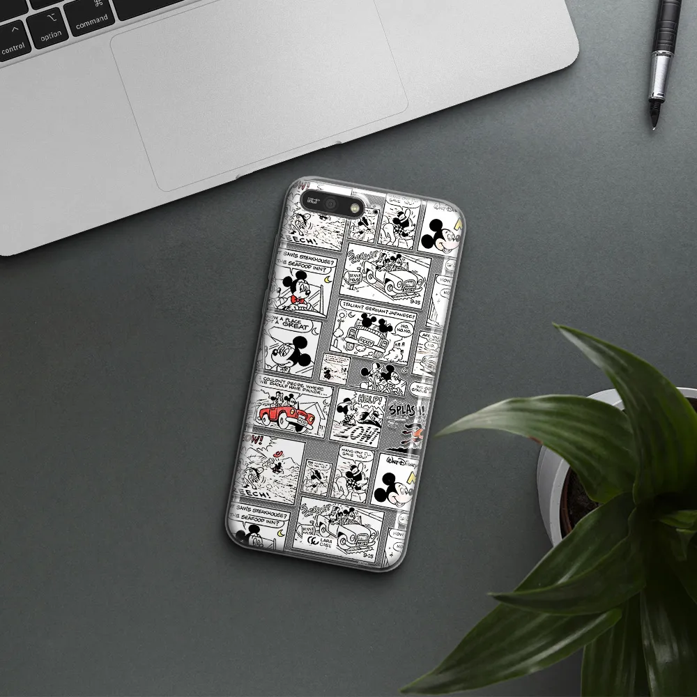 Mickey Mouse Comic Strip Huawei Y6 2018 Clear Tpu Case