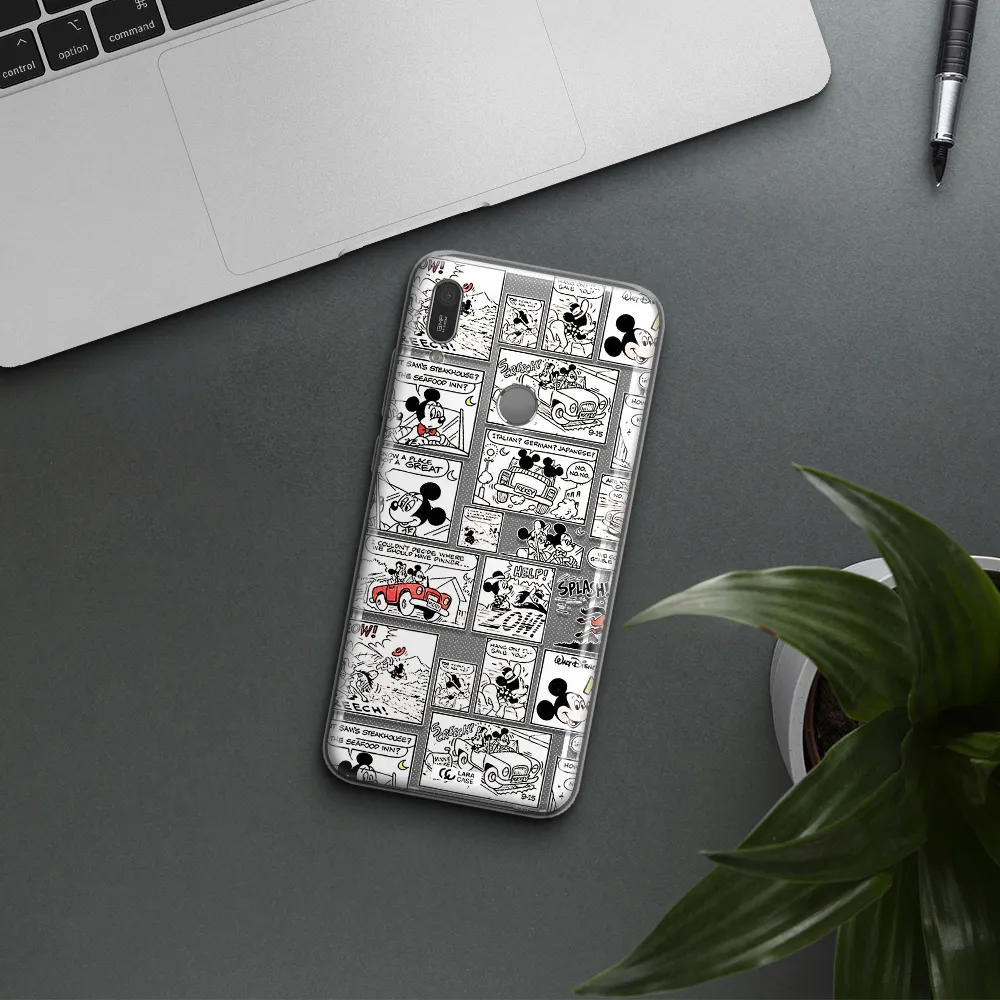 Mickey Mouse Comic Strip Huawei Y6 2019 Clear Tpu Case