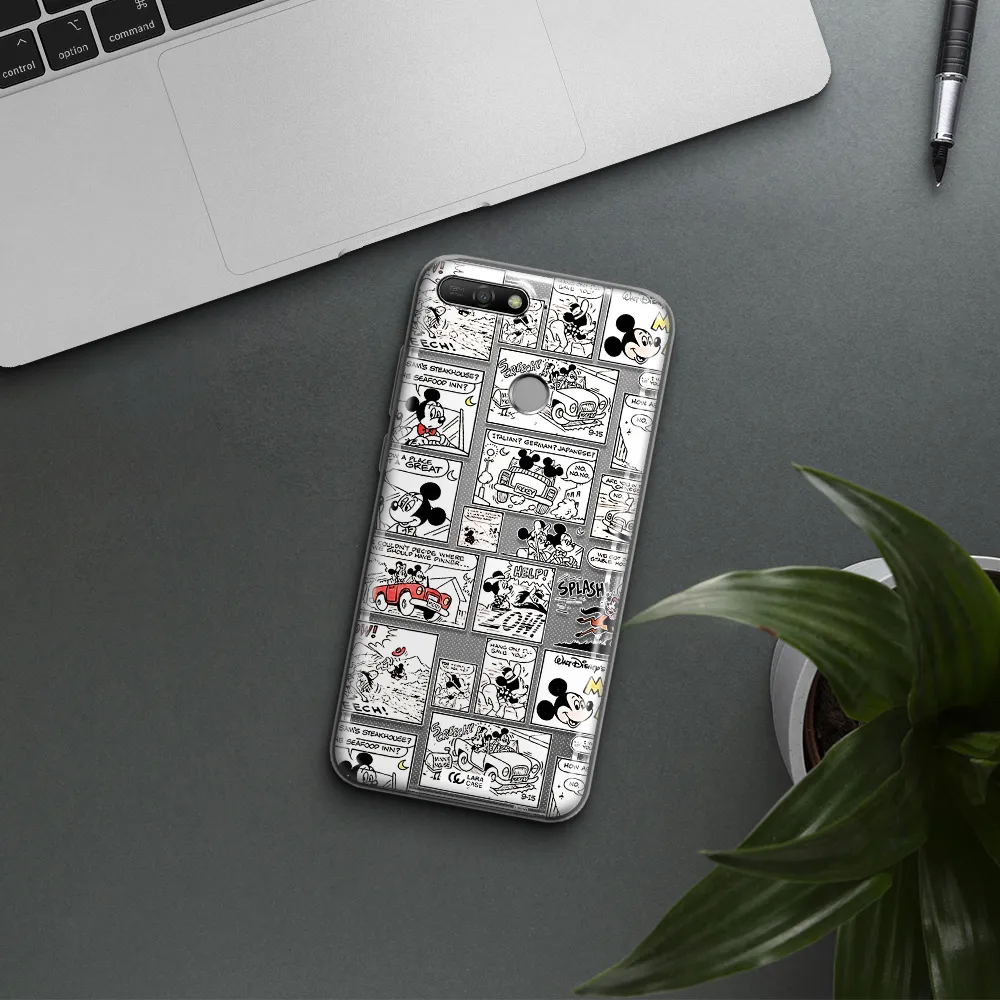 Mickey Mouse Comic Strip Huawei Y6 Prime 2018 Clear Tpu Case