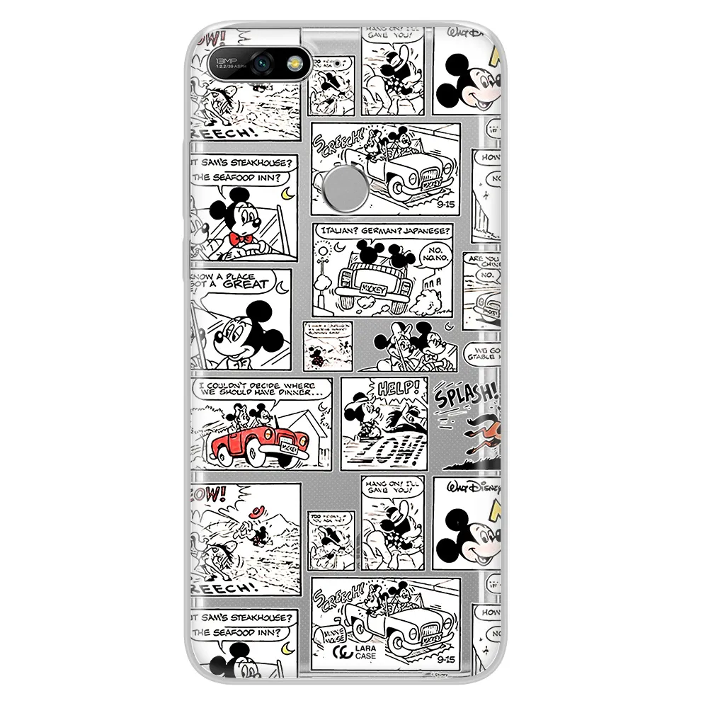 Mickey Mouse Comic Strip Huawei Y7 2018 Clear Tpu Case