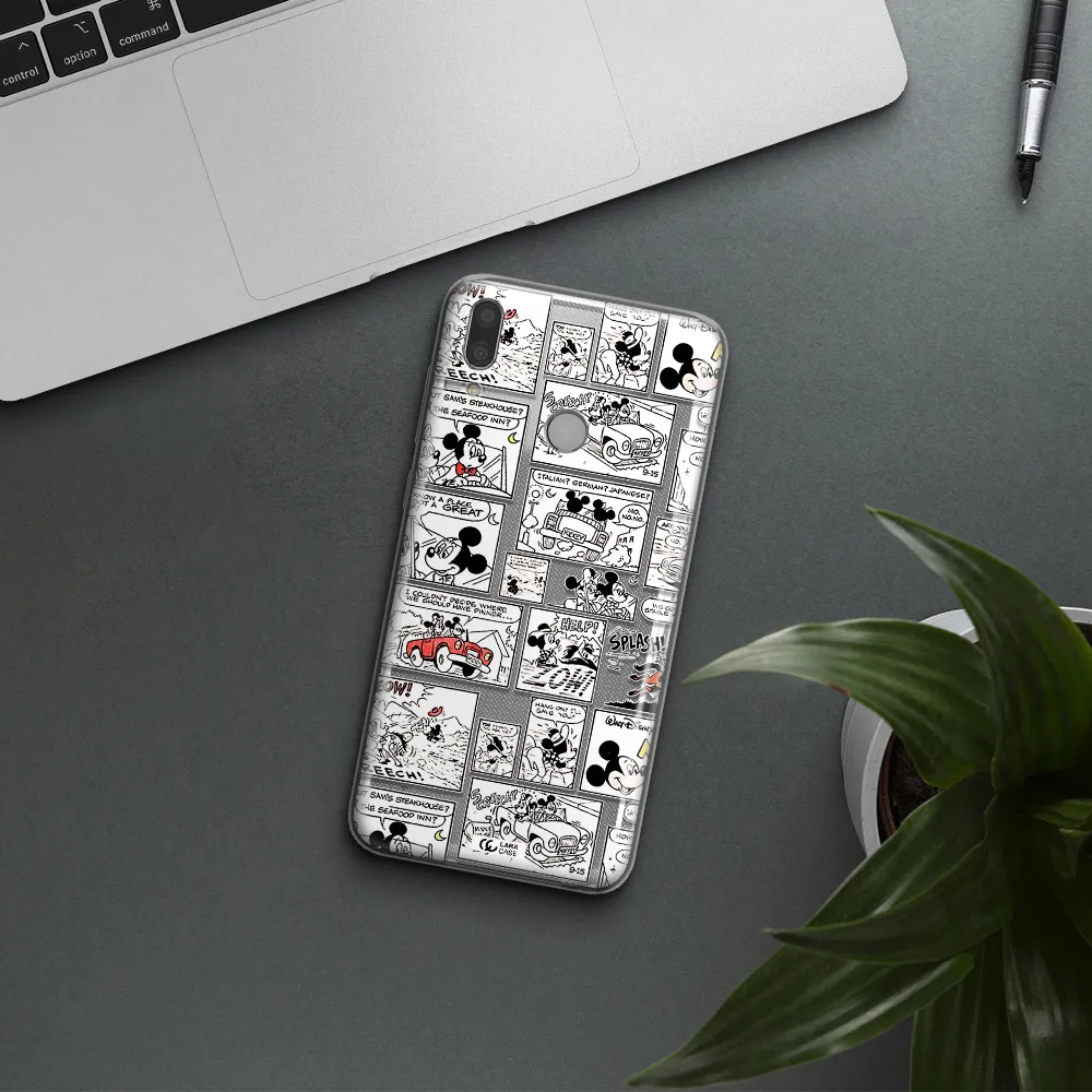 Mickey Mouse Comic Strip Huawei Y7 2019 Clear Tpu Case