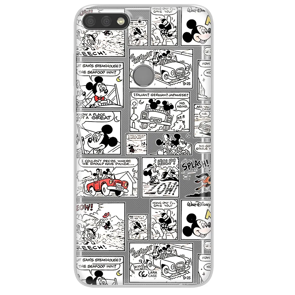 Mickey Mouse Comic Strip Huawei Y7 Prime 2018 Clear Tpu Case
