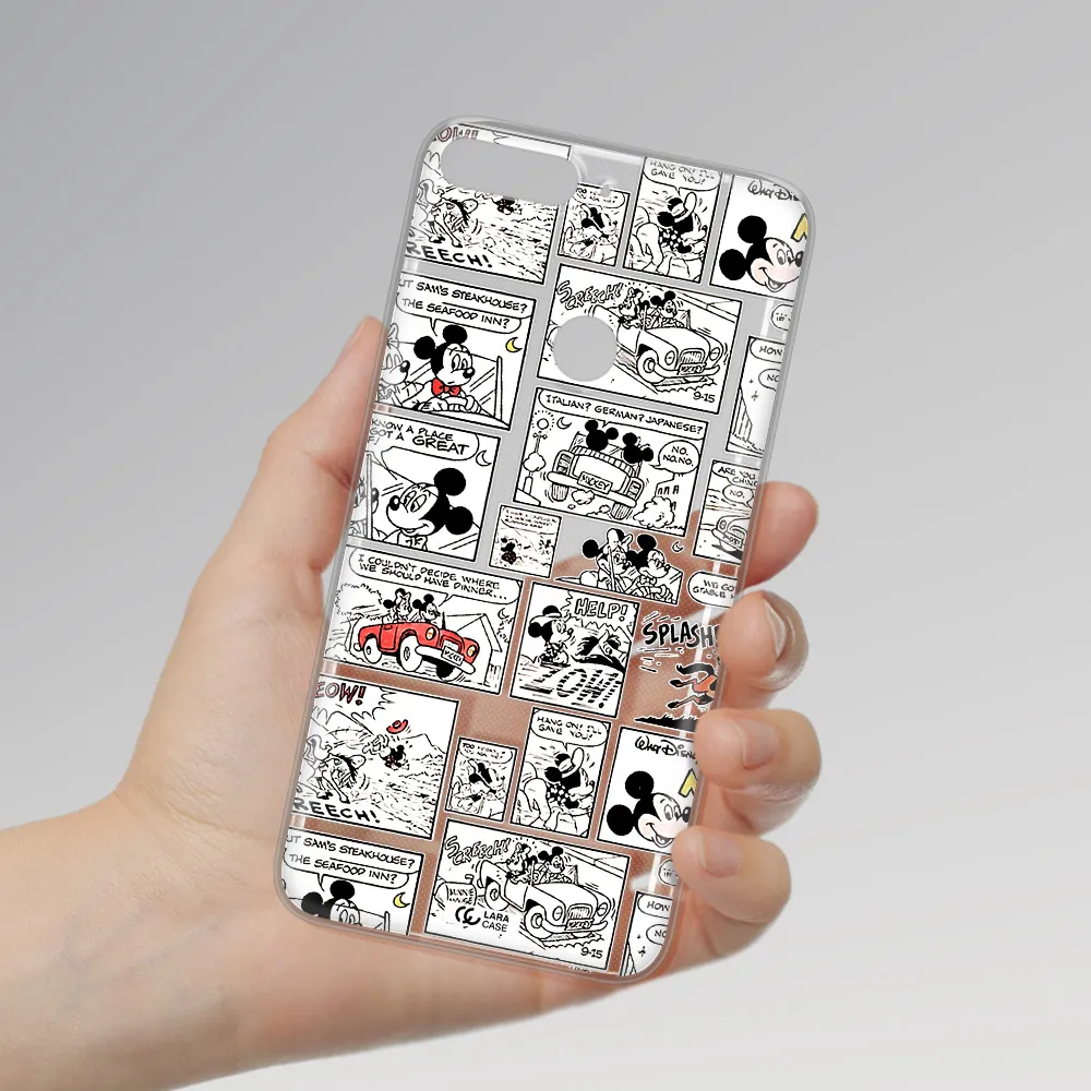 Mickey Mouse Comic Strip Huawei Y7 Prime 2018 Clear Tpu Case