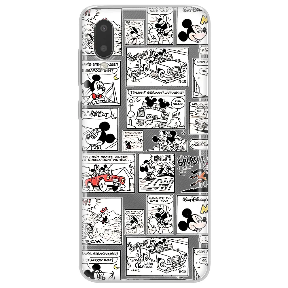 Mickey Mouse Comic Strip Samsung A02 Clear Tpu Case