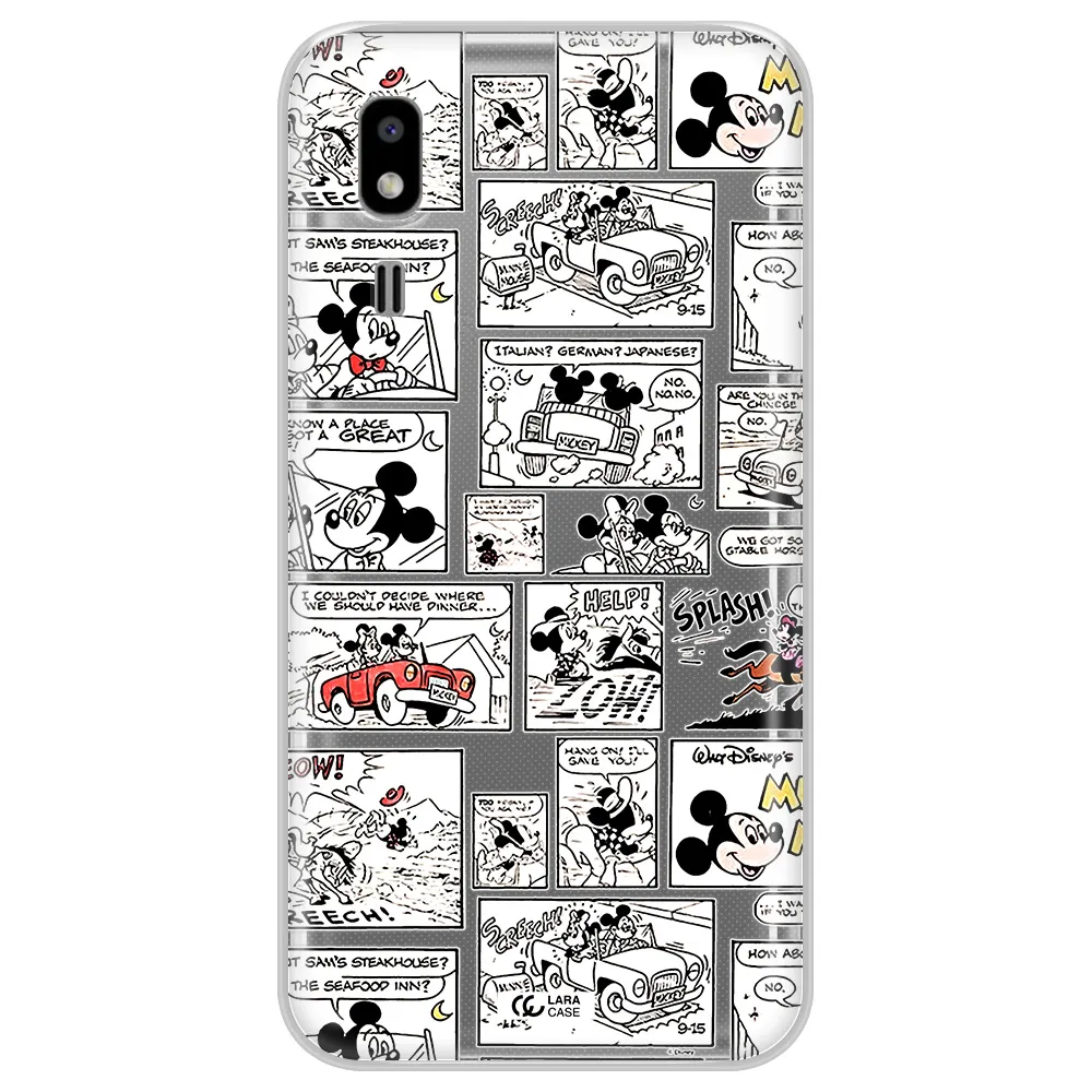 Mickey Mouse Comic Strip Samsung A2 Core Clear Tpu Case