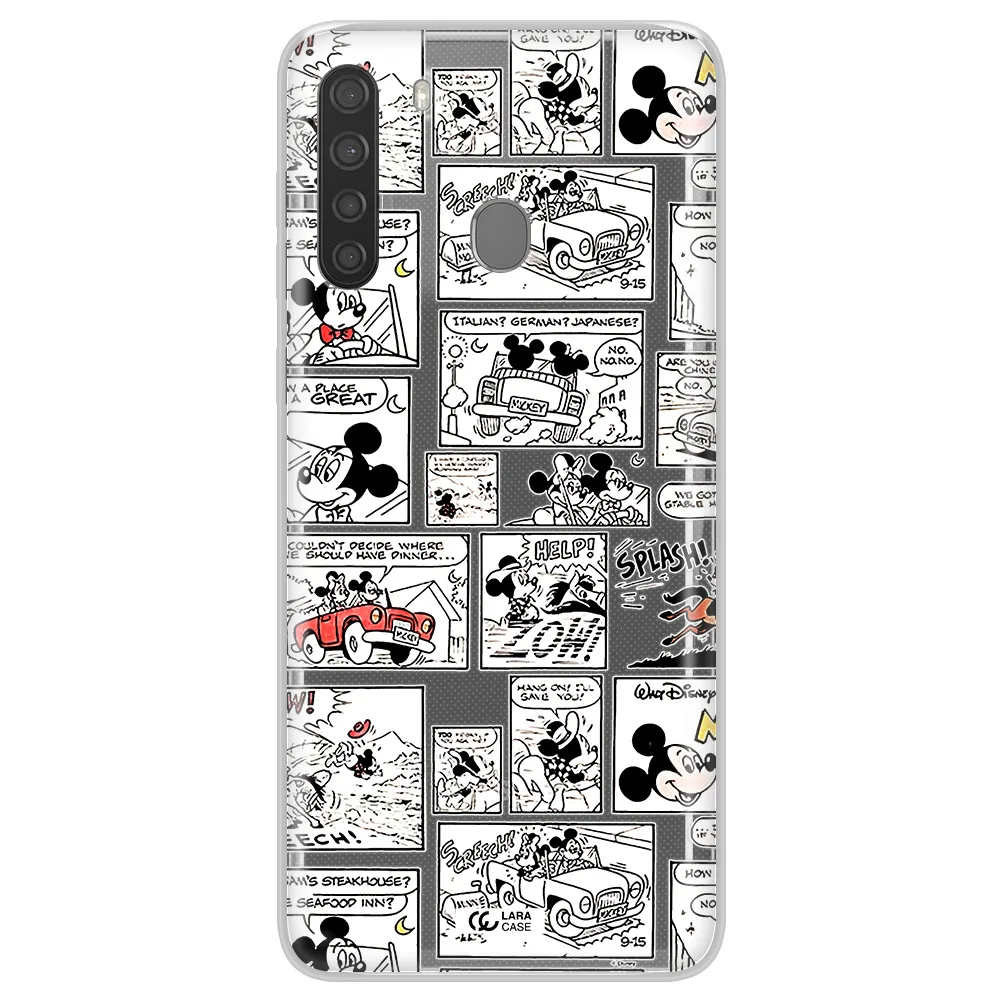 Mickey Mouse Comic Strip Samsung A21 Clear Tpu Case