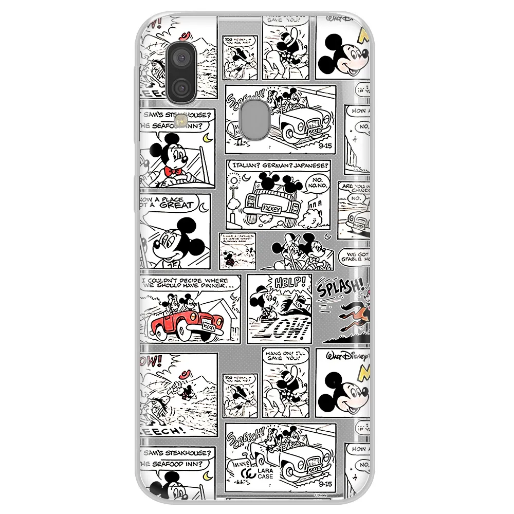 Mickey Mouse Comic Strip Samsung A40 Clear Tpu Case
