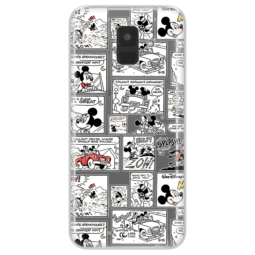 Mickey Mouse Comic Strip Samsung A6 Clear Tpu Case