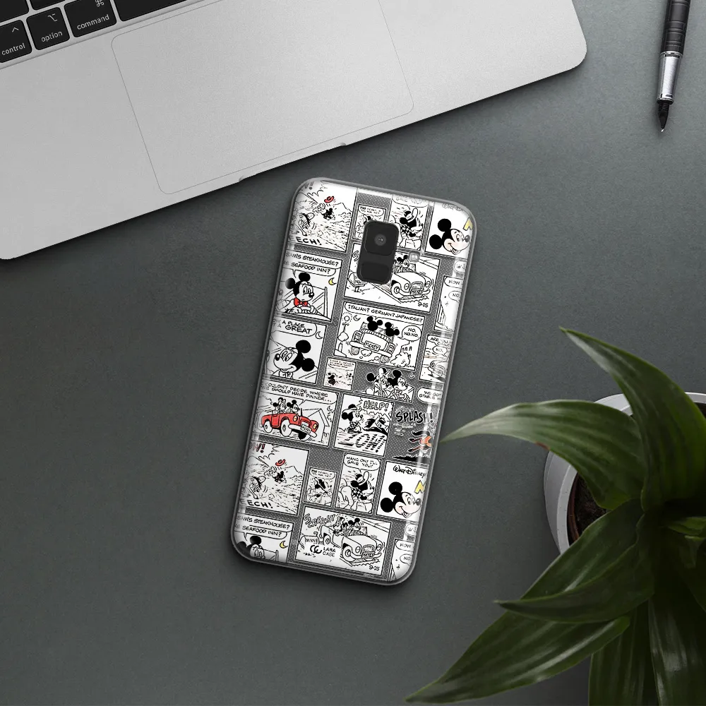 Mickey Mouse Comic Strip Samsung A6 Clear Tpu Case
