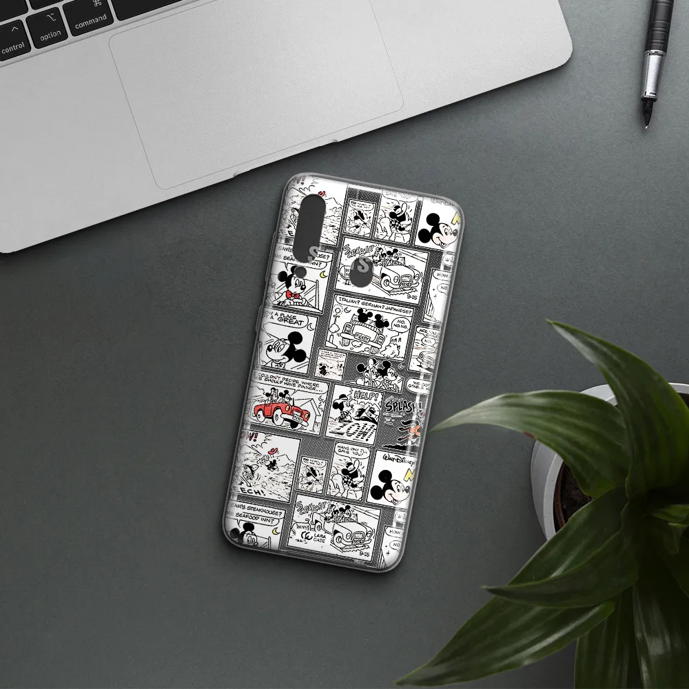 Mickey Mouse Comic Strip Samsung A60 Clear Tpu Case