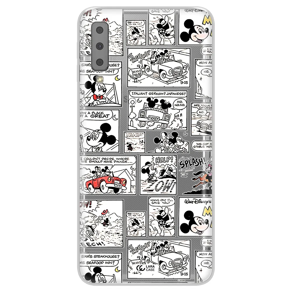 Mickey Mouse Comic Strip Samsung A7 2018 Clear Tpu Case