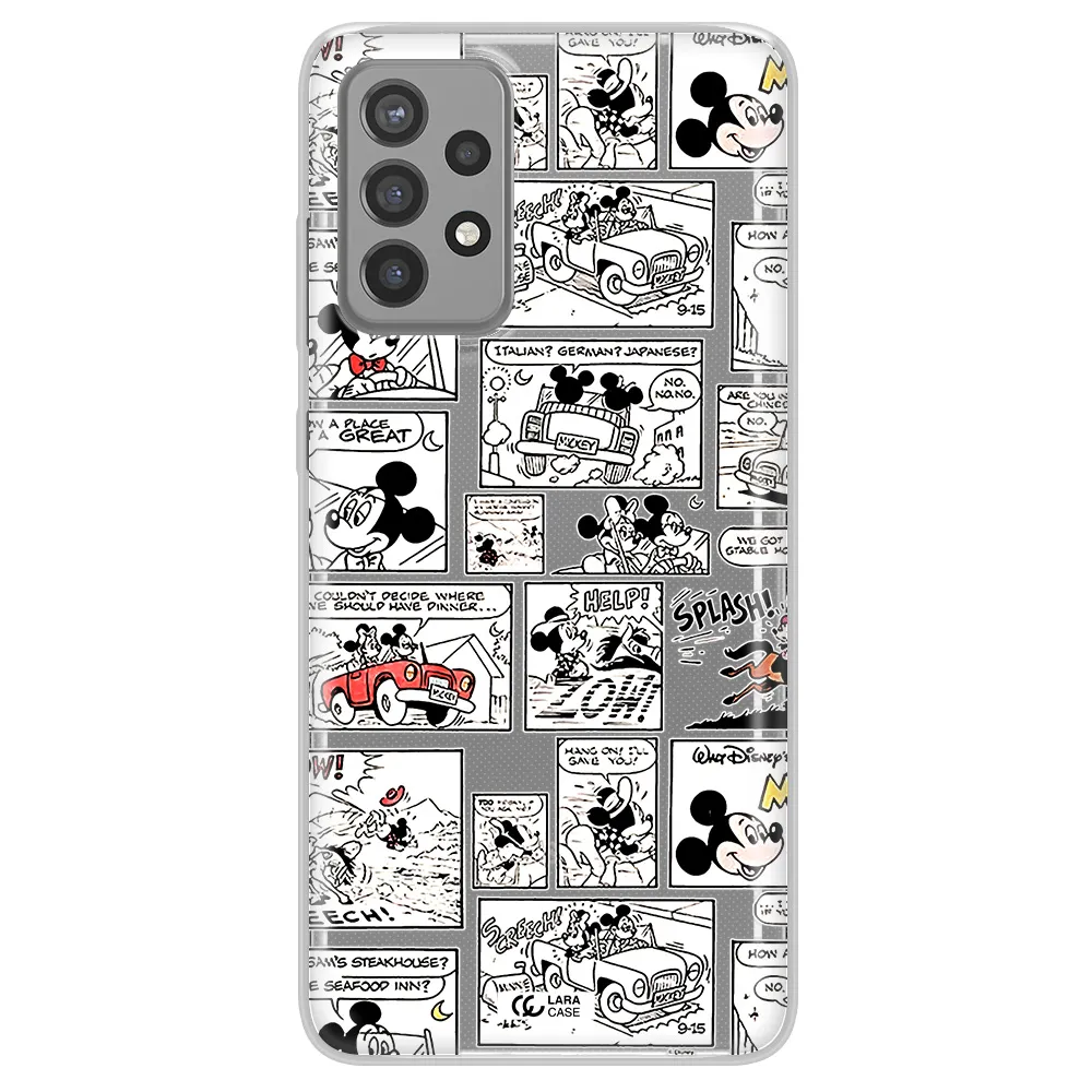 Mickey Mouse Comic Strip Samsung A72 Clear Tpu Case