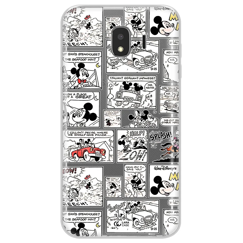 Mickey Mouse Comic Strip Samsung J4 Clear Tpu Case