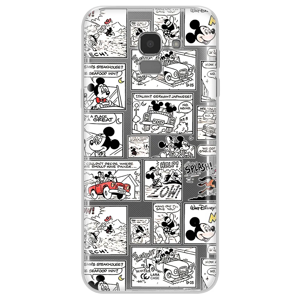 Mickey Mouse Comic Strip Samsung J6 Clear Tpu Case