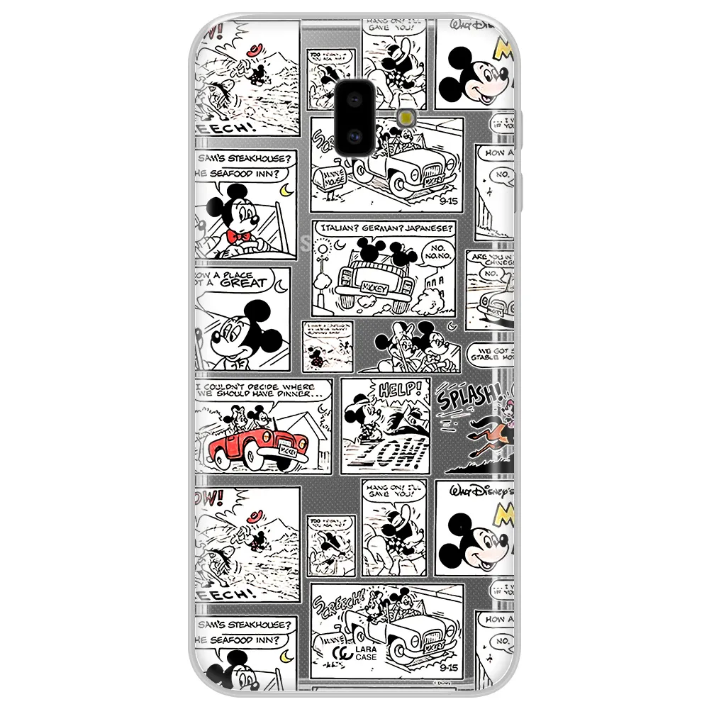 Mickey Mouse Comic Strip Samsung J6 Plus Clear Tpu Case