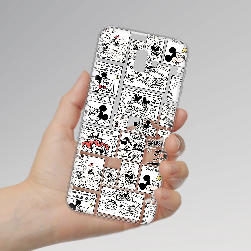 Mickey Mouse Comic Strip Samsung J6 Plus Clear Tpu Case