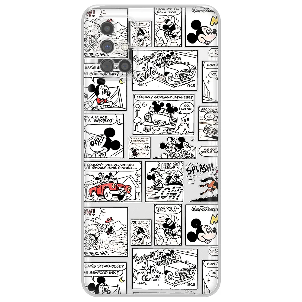 Mickey Mouse Comic Strip Samsung M51 Clear Tpu Case