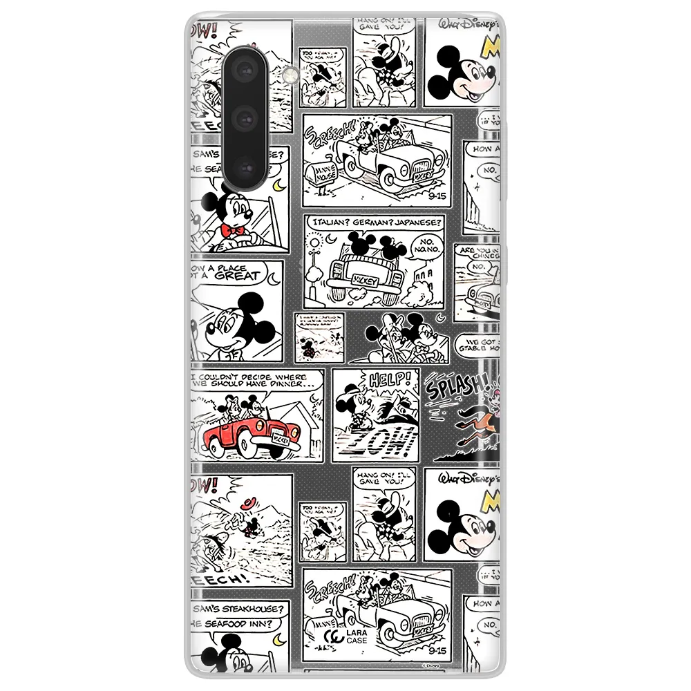 Mickey Mouse Comic Strip Samsung Note 10 Clear Tpu Case