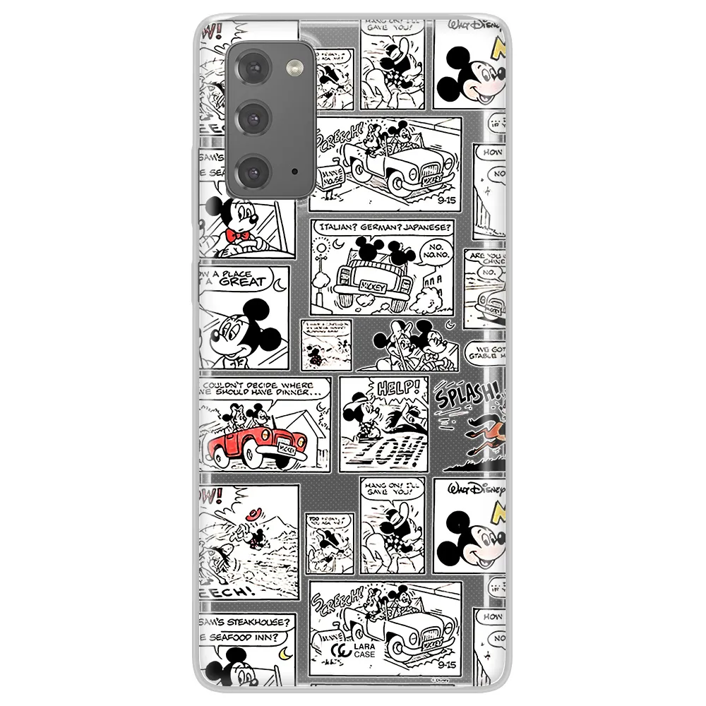 Mickey Mouse Comic Strip Samsung Note 20 Clear Tpu Case