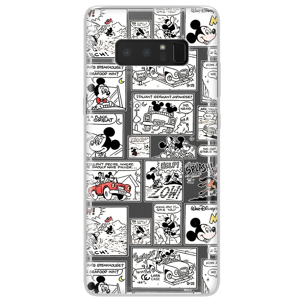 Mickey Mouse Comic Strip Samsung Note 8 Clear Tpu Case