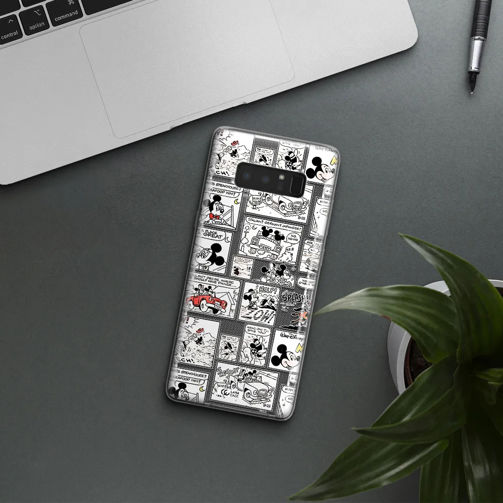 Mickey Mouse Comic Strip Samsung Note 8 Clear Tpu Case