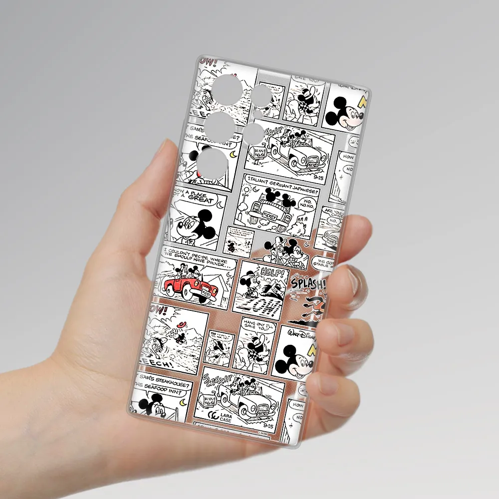 Mickey Mouse Comic Strip Samsung S 22 Ultra Clear Tpu Case