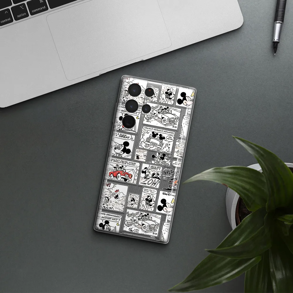 Mickey Mouse Comic Strip Samsung S 22 Ultra Clear Tpu Case