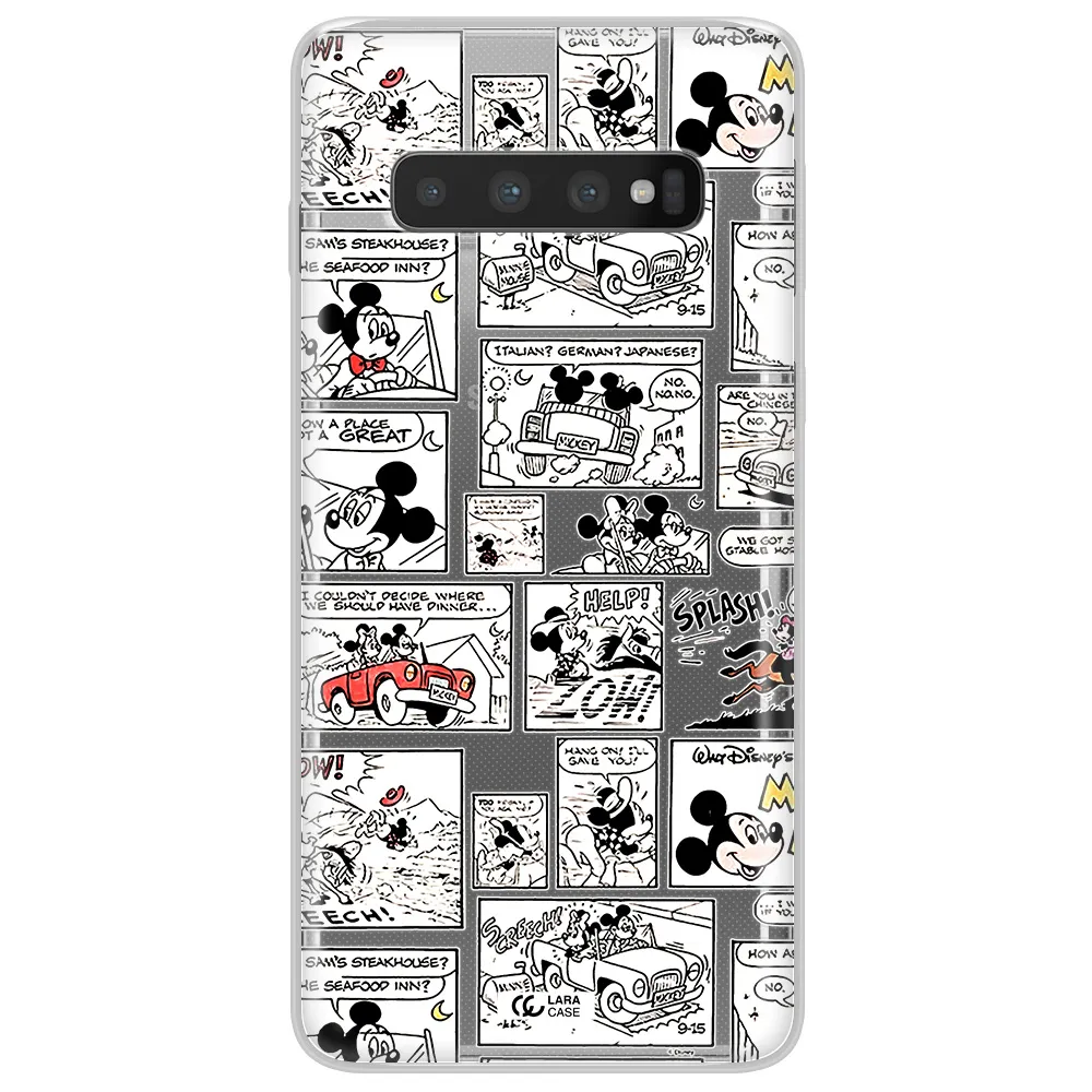 Mickey Mouse Comic Strip Samsung S10 Plus Clear Tpu Case