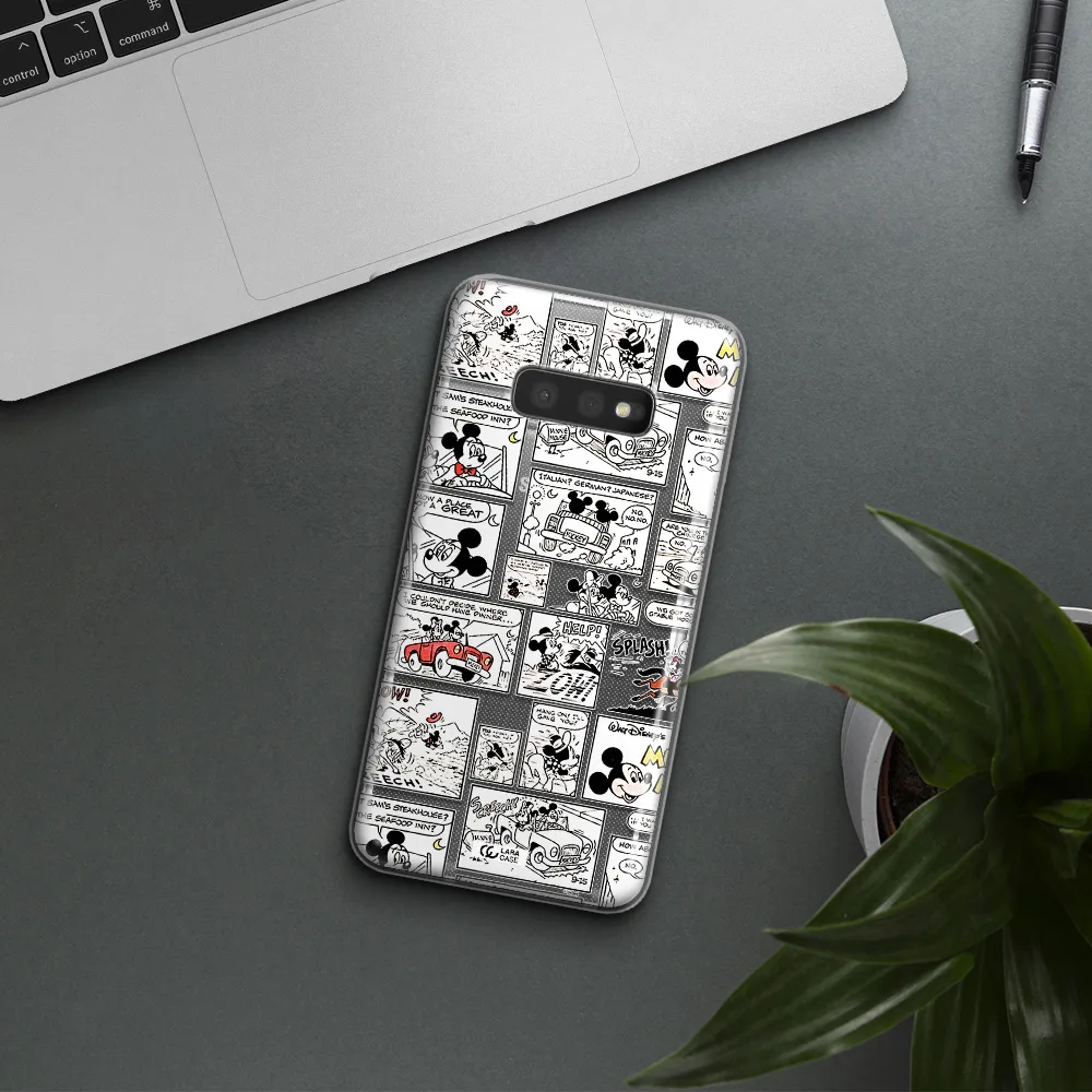Mickey Mouse Comic Strip Samsung S10E Clear Tpu Case