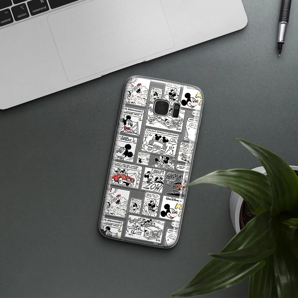 Mickey Mouse Comic Strip Samsung S7 Edge Clear Tpu Case