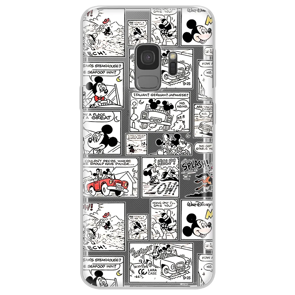 Mickey Mouse Comic Strip Samsung S9 Clear Tpu Case