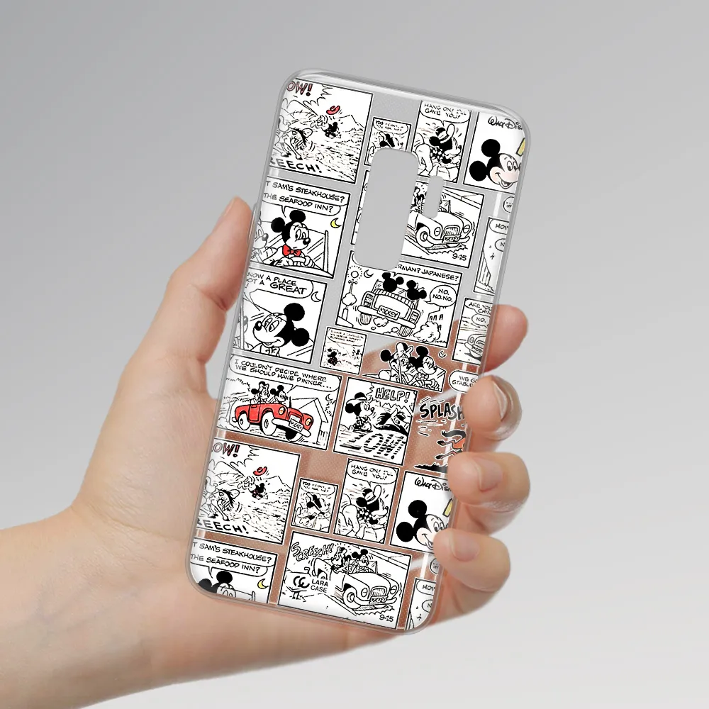 Mickey Mouse Comic Strip Samsung S9 Plus Clear Tpu Case