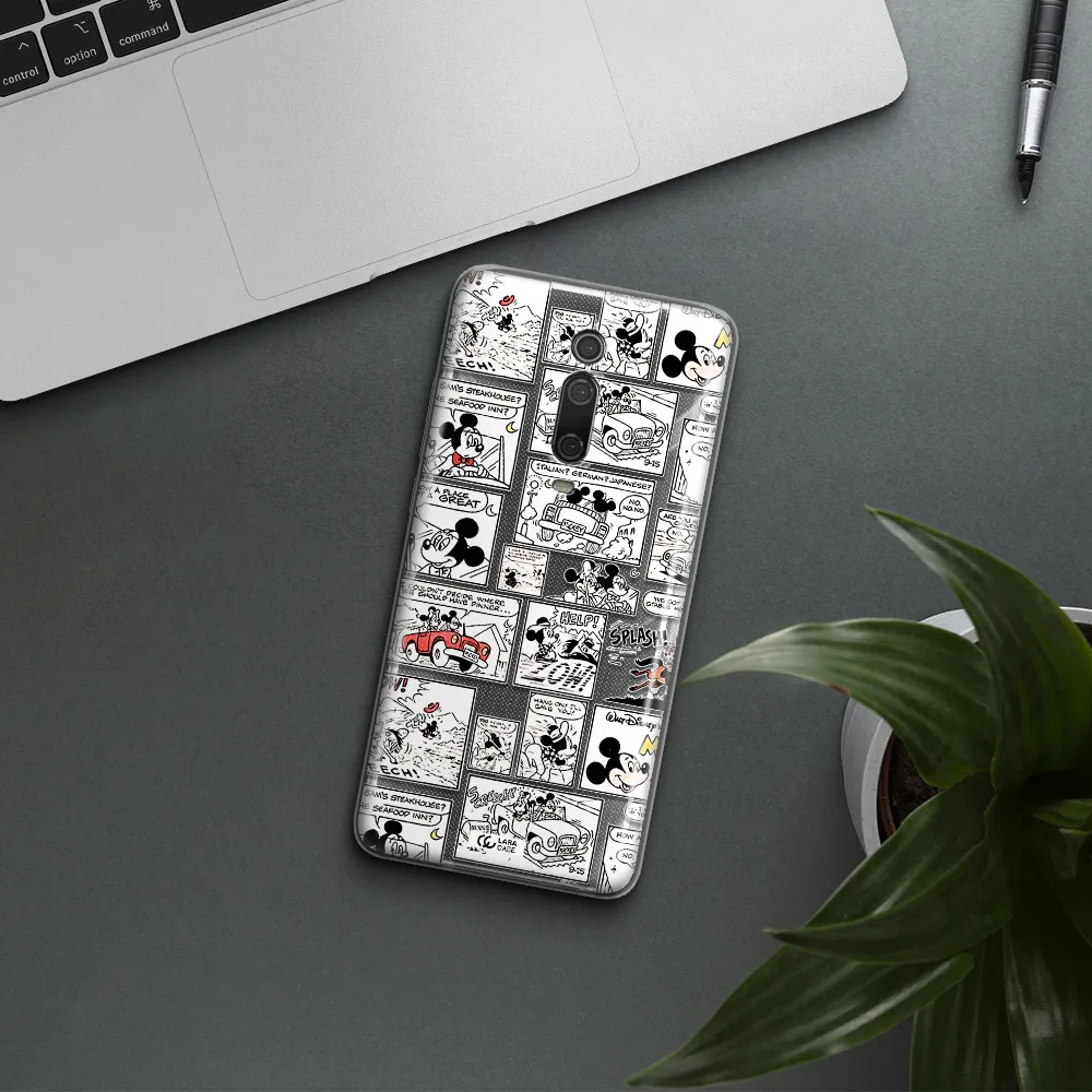 Mickey Mouse Comic Strip Xiaomi Mi 9T Clear Tpu Case
