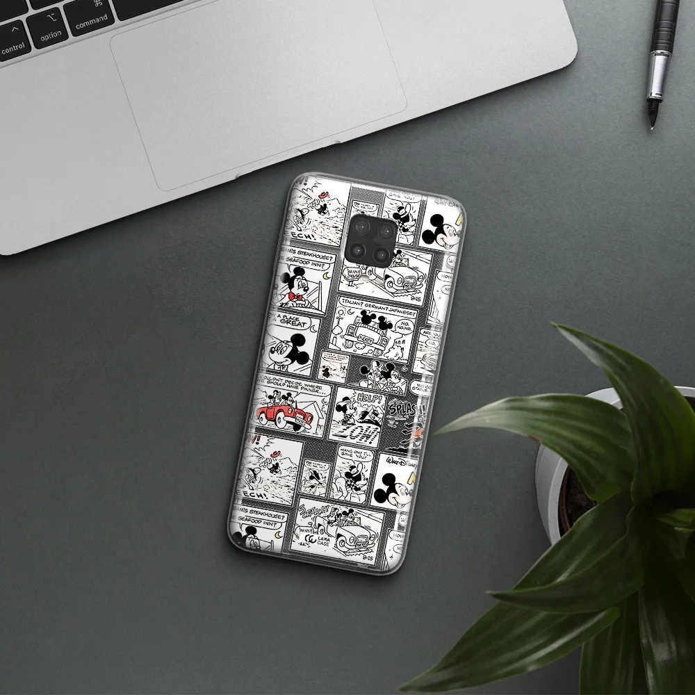 Mickey Mouse Comic Strip Xiaomi Note 9 Pro Clear Tpu Case